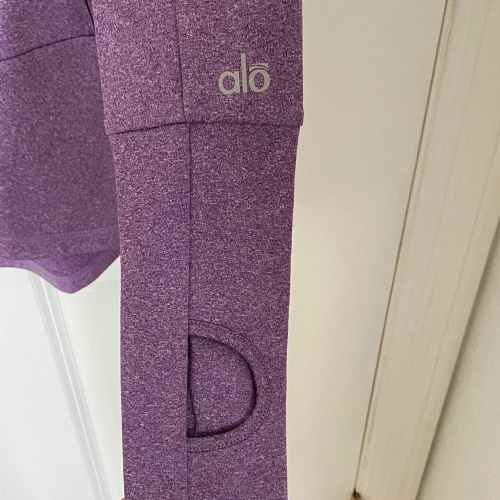 ALO Yoga Women's Lavender Zip-Up Hoodie, Size XS